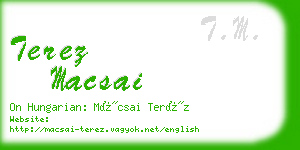 terez macsai business card